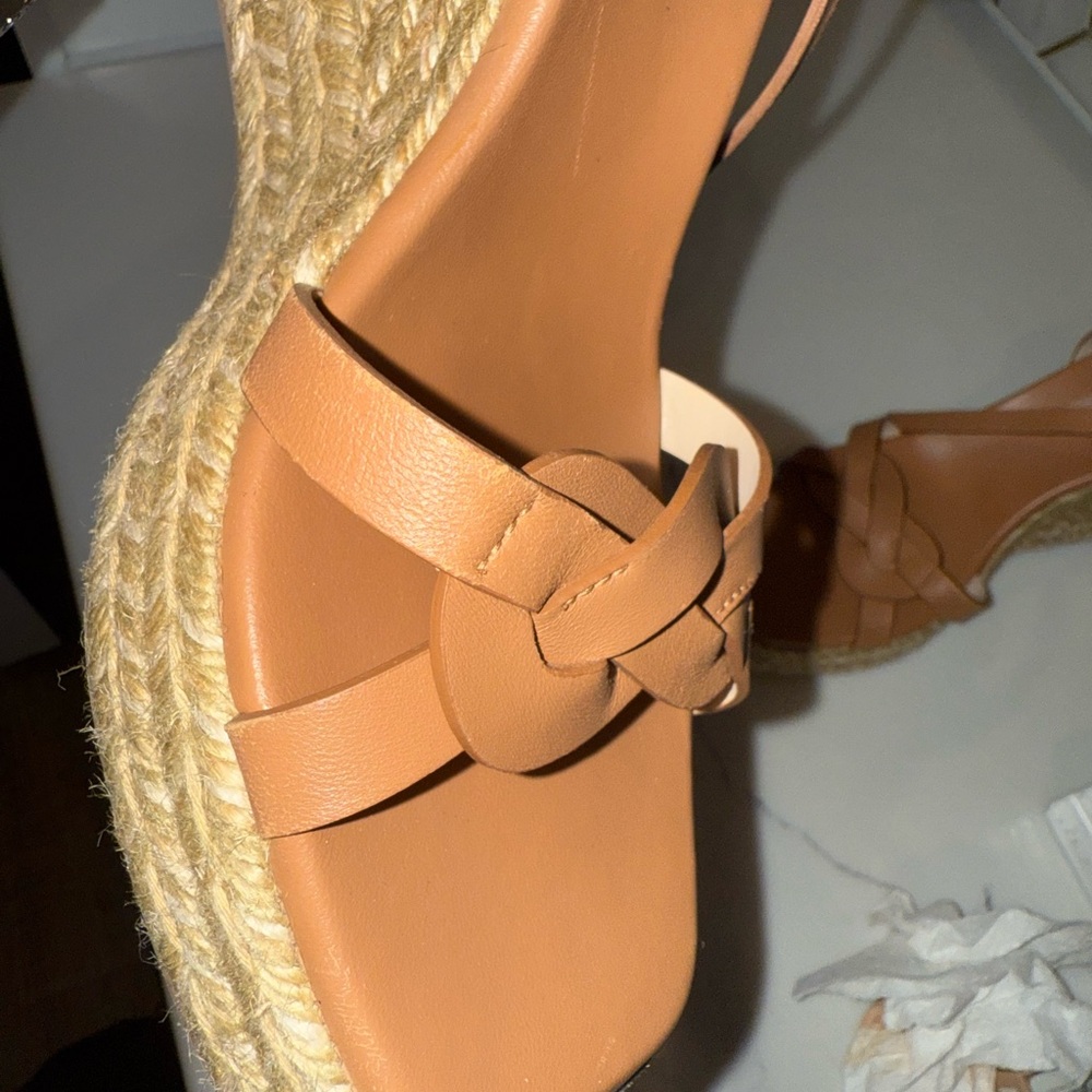 Like new Stuart Weitzman Brown Wedge Sandals - Picture 10 of 13